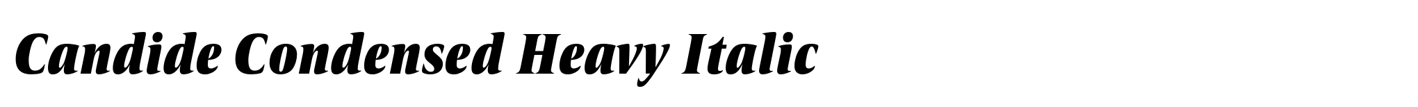Candide Condensed Heavy Italic image